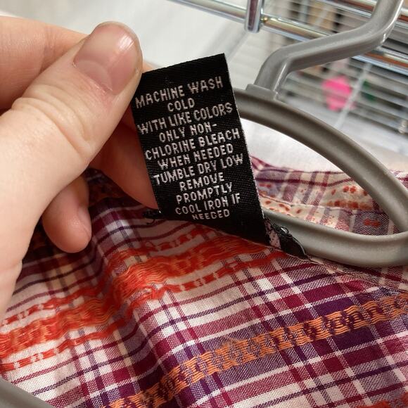 Vintage Wet Seal Y2K Women's Plaid Tie Front Shirt Size L Western Daisy Duke - Picture 6 of 11